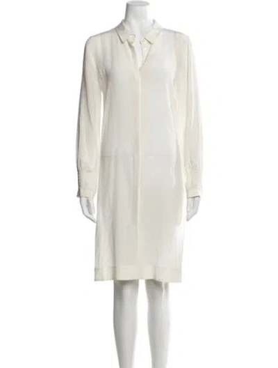 Pre-owned Kobi Halperin Silk Knee-length Dress In Neutrals