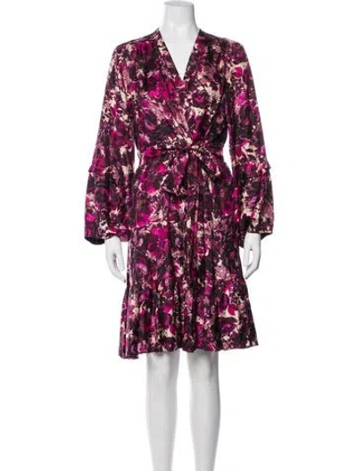 Pre-owned Kobi Halperin Silk Knee-length Dress In Purple
