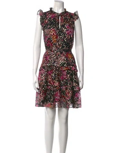 Pre-owned Kobi Halperin Silk Knee-length Dress W/ Tags In Multi