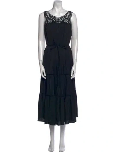 Pre-owned Kobi Halperin Silk Long Dress In Black