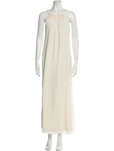 Pre-owned Kobi Halperin Silk Long Dress In Neutral