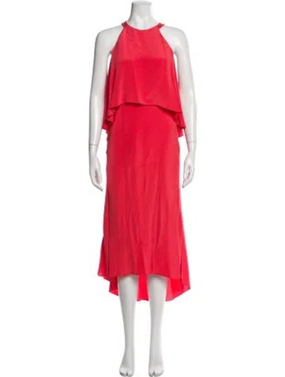 Pre-owned Kobi Halperin Silk Long Dress In Pink