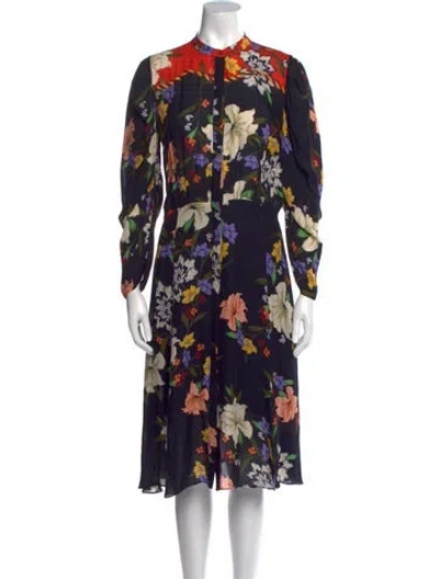 Pre-owned Kobi Halperin Silk Midi Length Dress In Black