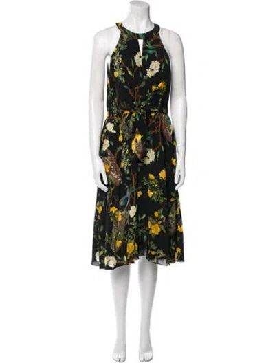Pre-owned Kobi Halperin Silk Midi Length Dress In Black