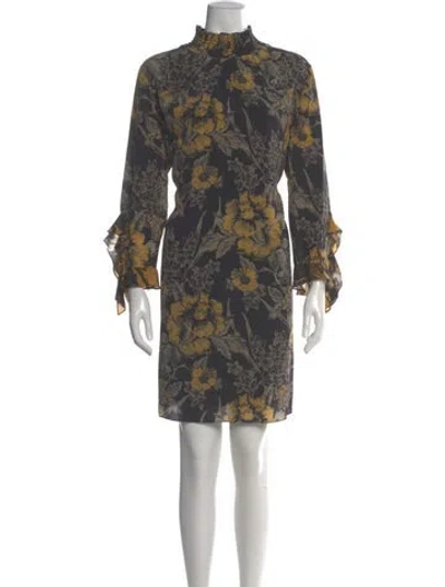 Pre-owned Kobi Halperin Silk Midi Length Dress In Black