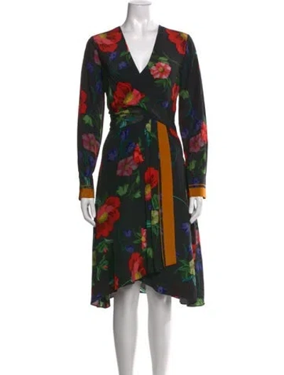 Pre-owned Kobi Halperin Silk Midi Length Dress In Black
