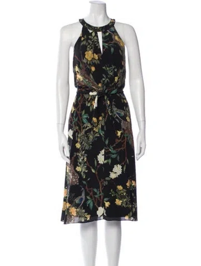 Pre-owned Kobi Halperin Silk Midi Length Dress In Blue