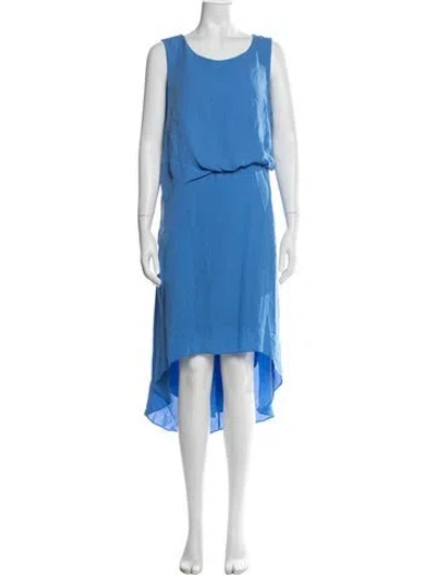 Pre-owned Kobi Halperin Silk Midi Length Dress In Blue