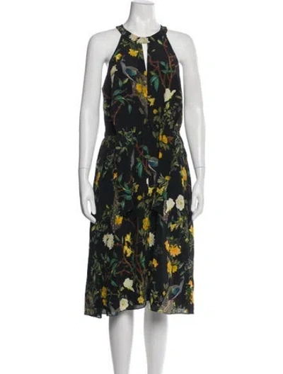 Pre-owned Kobi Halperin Silk Midi Length Dress In Multi