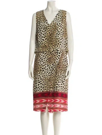 Pre-owned Kobi Halperin Silk Midi Length Dress In Neutral