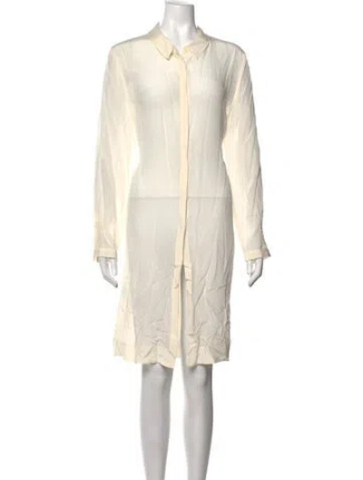 Pre-owned Kobi Halperin Silk Midi Length Dress In Neutrals
