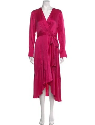 Pre-owned Kobi Halperin Silk Midi Length Dress In Pink