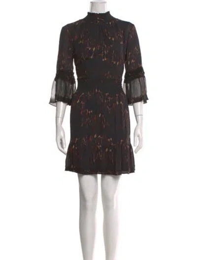 Pre-owned Kobi Halperin Silk Mini Dress In Black