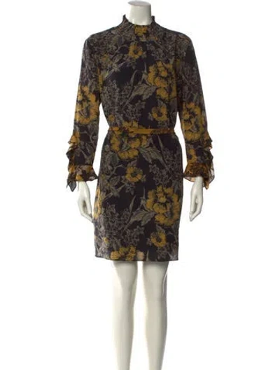 Pre-owned Kobi Halperin Silk Mini Dress In Black