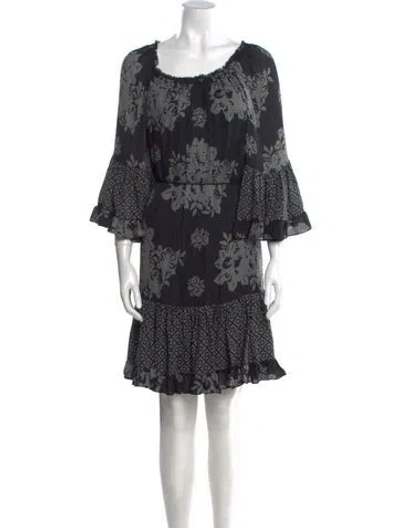 Pre-owned Kobi Halperin Silk Mini Dress In Black