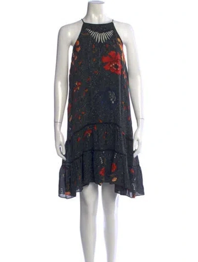 Pre-owned Kobi Halperin Silk Mini Dress In Black