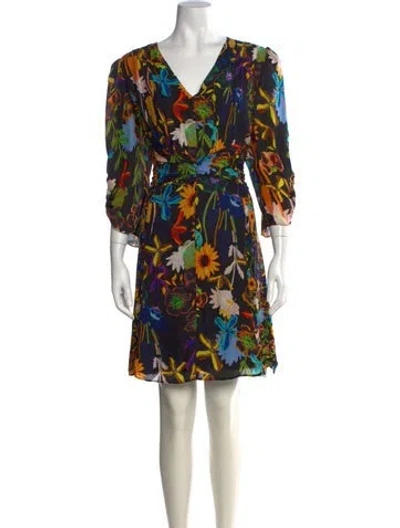Pre-owned Kobi Halperin Silk Mini Dress In Black