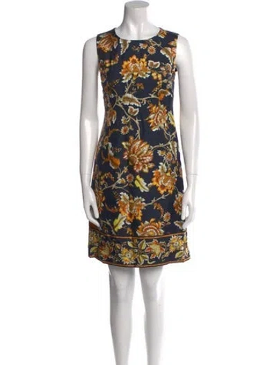 Pre-owned Kobi Halperin Silk Mini Dress In Blue