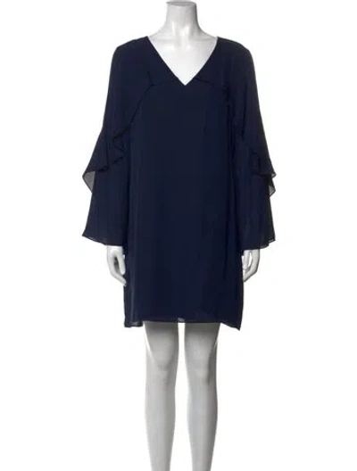 Pre-owned Kobi Halperin Silk Mini Dress In Blue