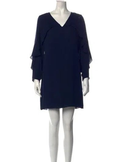 Pre-owned Kobi Halperin Silk Mini Dress In Blue
