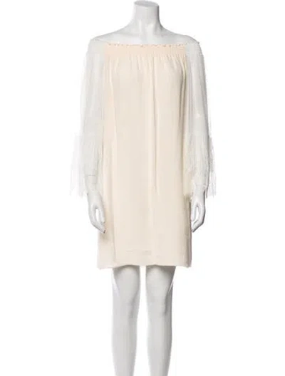 Pre-owned Kobi Halperin Silk Mini Dress In Neutral