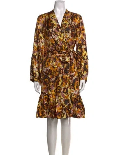 Pre-owned Kobi Halperin Silk Mini Dress In Orange