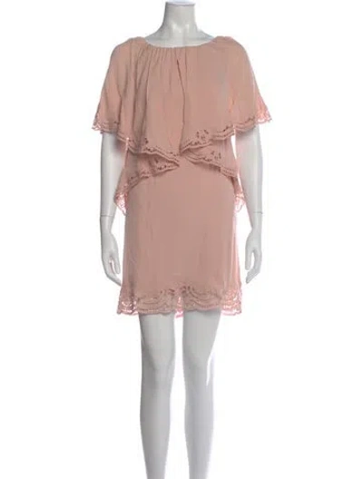 Pre-owned Kobi Halperin Silk Mini Dress In Pink