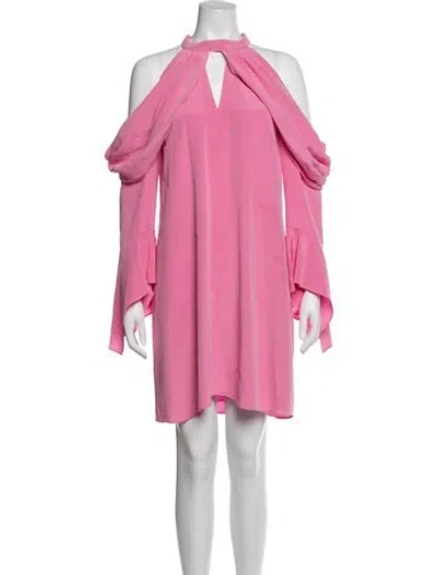 Pre-owned Kobi Halperin Silk Mini Dress In Pink