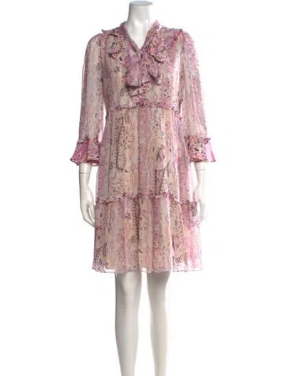 Pre-owned Kobi Halperin Silk Mini Dress In Pink