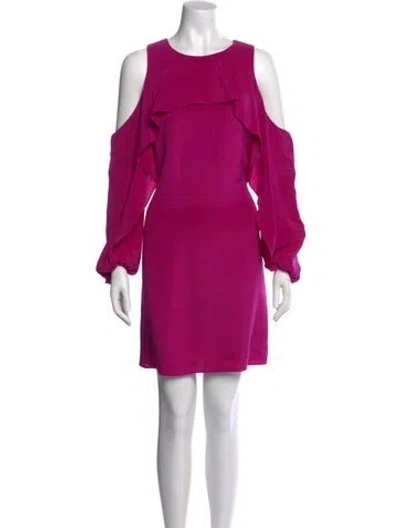 Pre-owned Kobi Halperin Silk Mini Dress In Purple