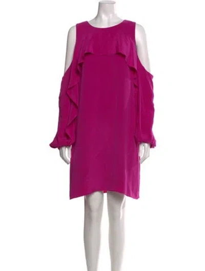 Pre-owned Kobi Halperin Silk Mini Dress In Purple