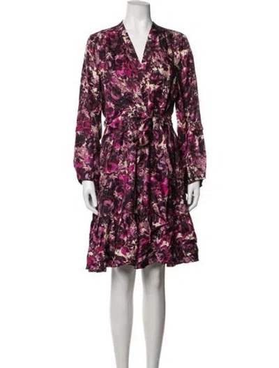 Pre-owned Kobi Halperin Silk Mini Dress In Purple