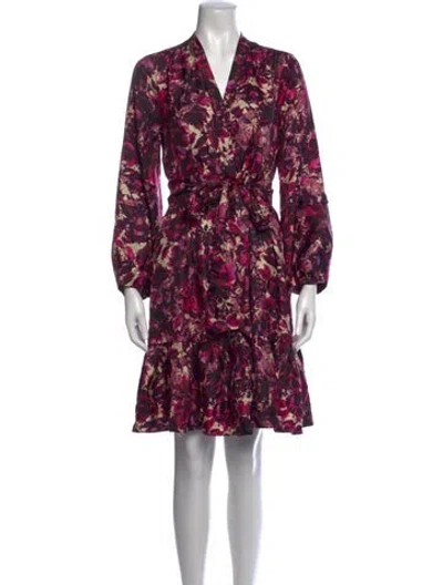 Pre-owned Kobi Halperin Silk Mini Dress In Purple