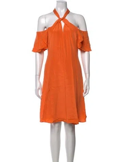 Pre-owned Kobi Halperin Silk Mini Dress W/ Tags In Orange