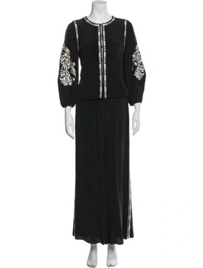 Pre-owned Kobi Halperin Silk Printed Pantsuit In Multi