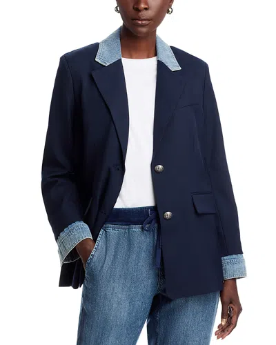 Kobi Halperin Silva Mixed Media Jacket In Blue