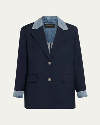 KOBI HALPERIN SILVA SINGLE-BREASTED MIXED MEDIA JACKET