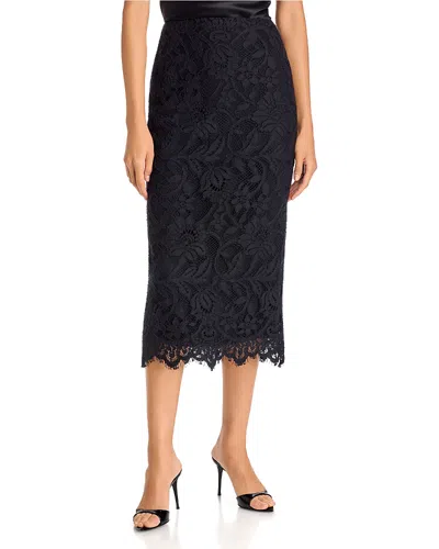 Kobi Halperin Simone Lace Midi Skirt In Black