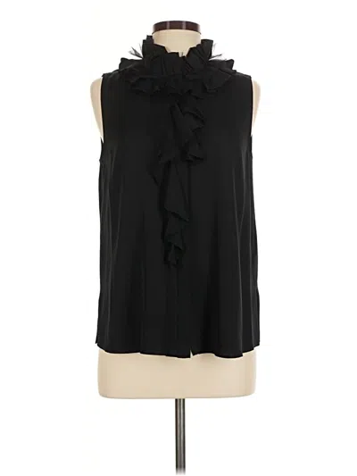 Pre-owned Kobi Halperin Sleeveless Silk Top Black Cowl Neck Tops