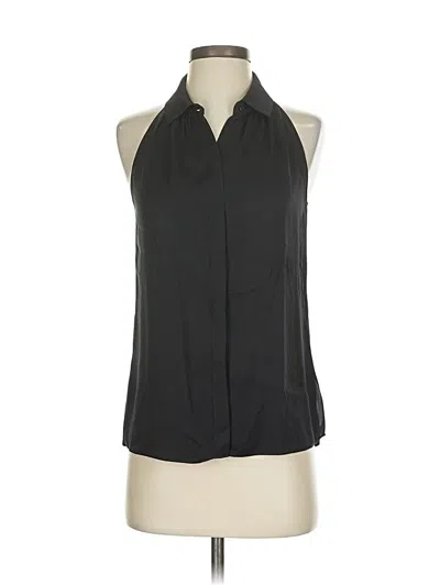 Pre-owned Kobi Halperin Sleeveless Silk Top Black Halter Neckline Tops