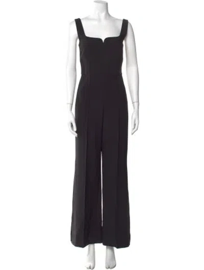 Pre-owned Kobi Halperin Square Neckline Jumpsuit In Black