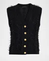 Kobi Halperin Sterling Fringe Knit Sweater Vest
