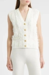 Kobi Halperin Sterling Fringe Knit Sweater Vest