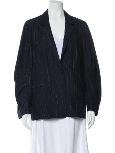 Pre-owned Kobi Halperin Striped Blazer In Blue