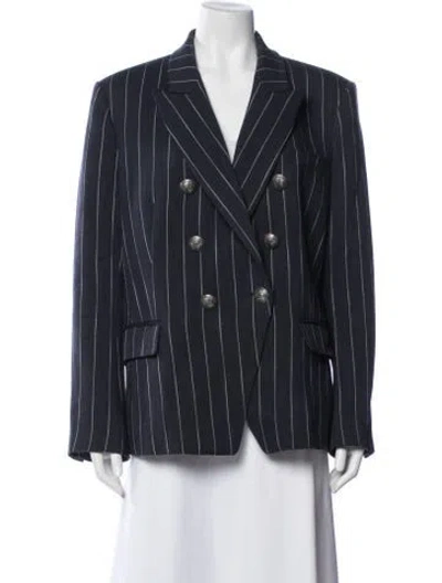 Pre-owned Kobi Halperin Striped Blazer In Blue