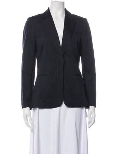 Pre-owned Kobi Halperin Striped Blazer In Blue