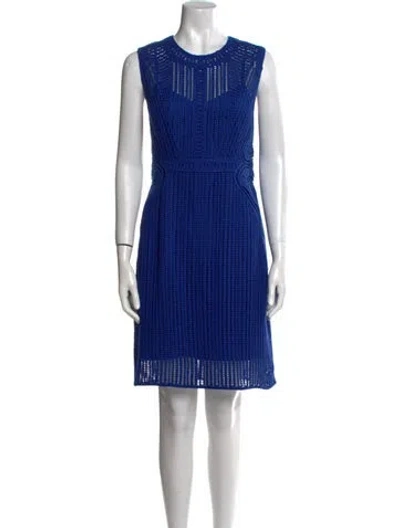 Pre-owned Kobi Halperin Striped Knee-length Dress In Blue