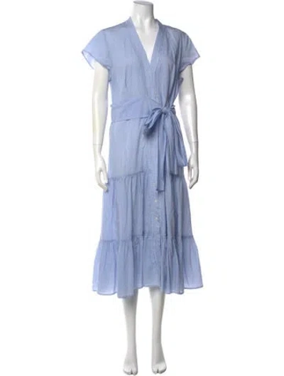 Pre-owned Kobi Halperin Striped Long Dress In Blue