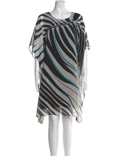 Pre-owned Kobi Halperin Striped Mini Dress In Black