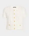 Kobi Halperin Swift Fringed Button-down Sweater In Ivory